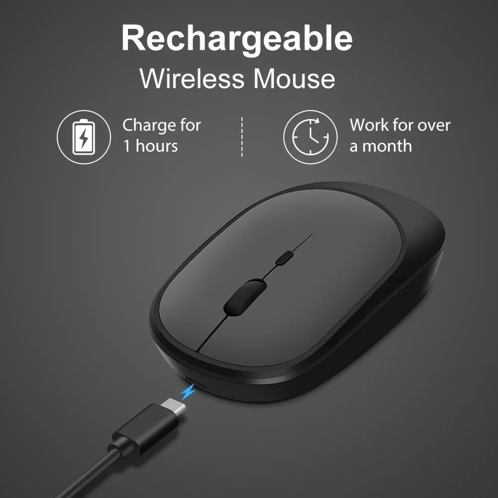 Wireless Mouse Rechargeable Mouse Gamer Dual Modes Bluetooth-compatible 2.4G USB Mice For Laptop Pad Tablet PC Macbook Mause