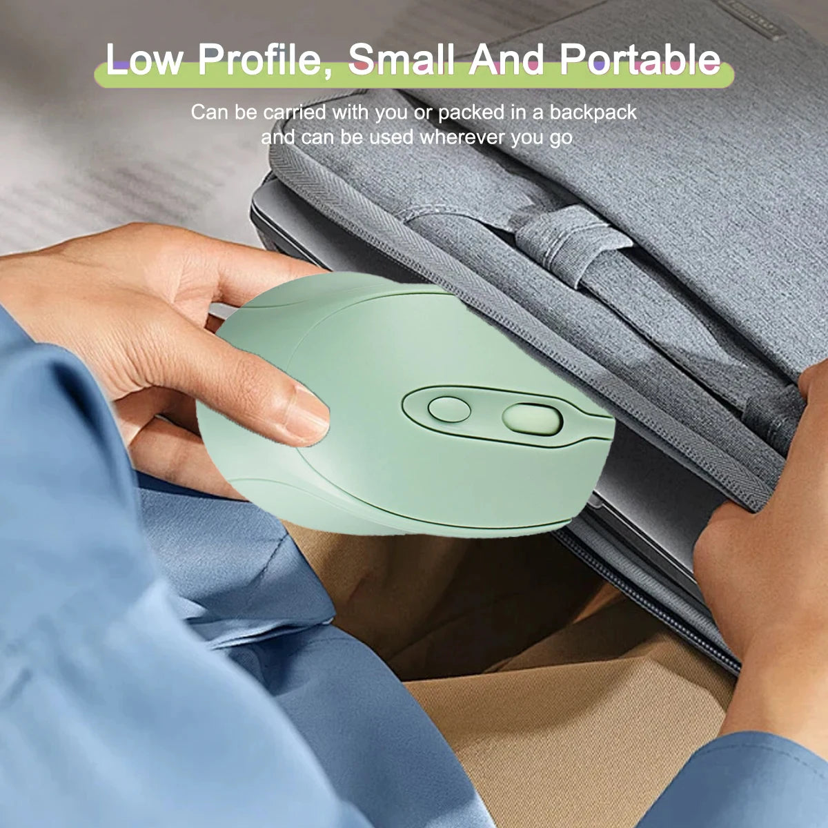 Rechargeable Wireless Gaming Mouse 2.4G Bluetooth-Compatible Wireless Mouse USB Silent Gamer Mice For Computer Laptop Mac Tablet