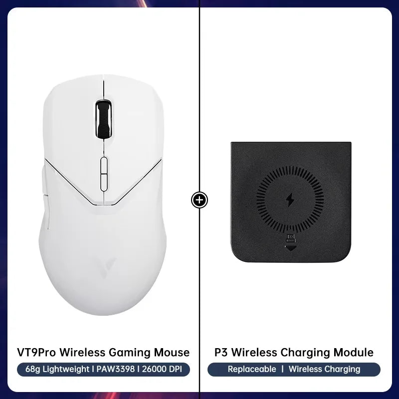 Rapoo VT9PRO Wireless Gaming Mouse Esports Grade 68g Ultra-Light 26000DPI 8 Buttons Optical PAW3398 Computer Mouse For Laptop PC